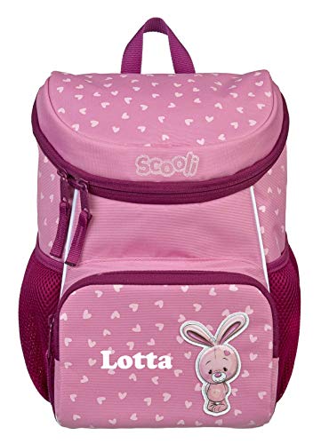 Mini-Me Kindergartenrucksack 3-6 Jahre mit Namen bedruckt | Motiv Tiere für Jungen & Mädchen | kleiner Rucksack mit Brustgurt gepolstert (Bella Bunny) von minimutz