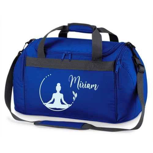 minimutz Sporttasche Schwimmen für Kinder - Personalisierbar mit Name - Schwimmtasche Meerjungfrau Duffle Bag für Mädchen und Jungen (Royalblau) von minimutz