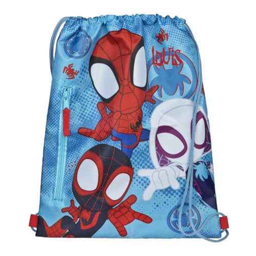 minimutz Turnbeutel Spidey Kinder - Personalisiert mit Namen - Sportbeutel Junge Mädchen - Schuhbeutel zum Zuziehen von minimutz