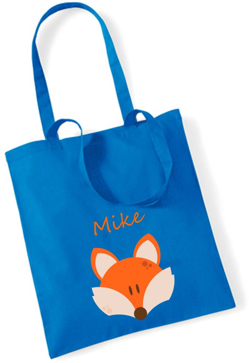 Jutebeutel Mit Eigenem Namen Bedruckt | Motiv Fuchs Große Stofftasche Baumwolle Personalisierter Kitabeutel Mädchen Jungen von minimutzShop