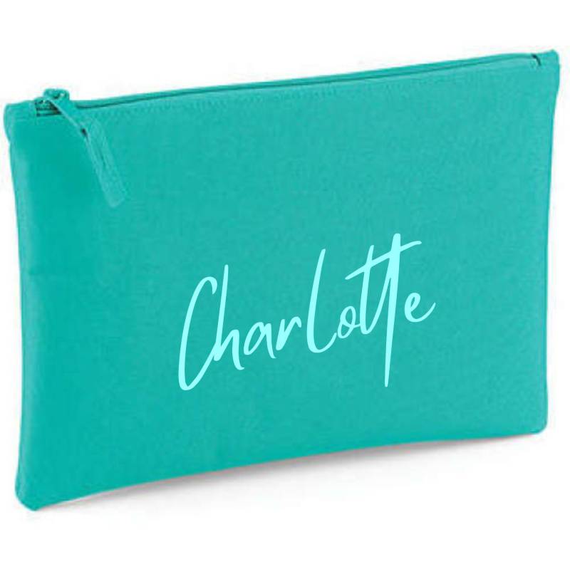 Kosmetiktasche Für Mädchen | Personalisiert Mit Namensdruck Schminktasche Kinder Inkl. Name Make-Up Kultur-Täschchen von minimutzShop