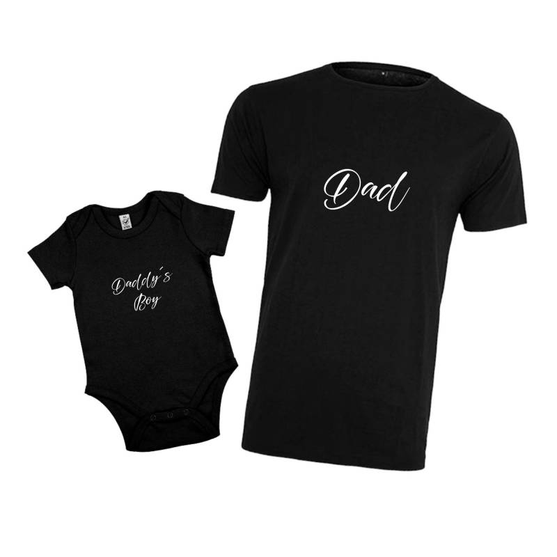 Personalisierter Babybody + T-Shirt | Dad & Daddys Girl/Boy Im Set Dad-Shirt Als Geschenk Set Mit Strampler Partnerlook von minimutzShop