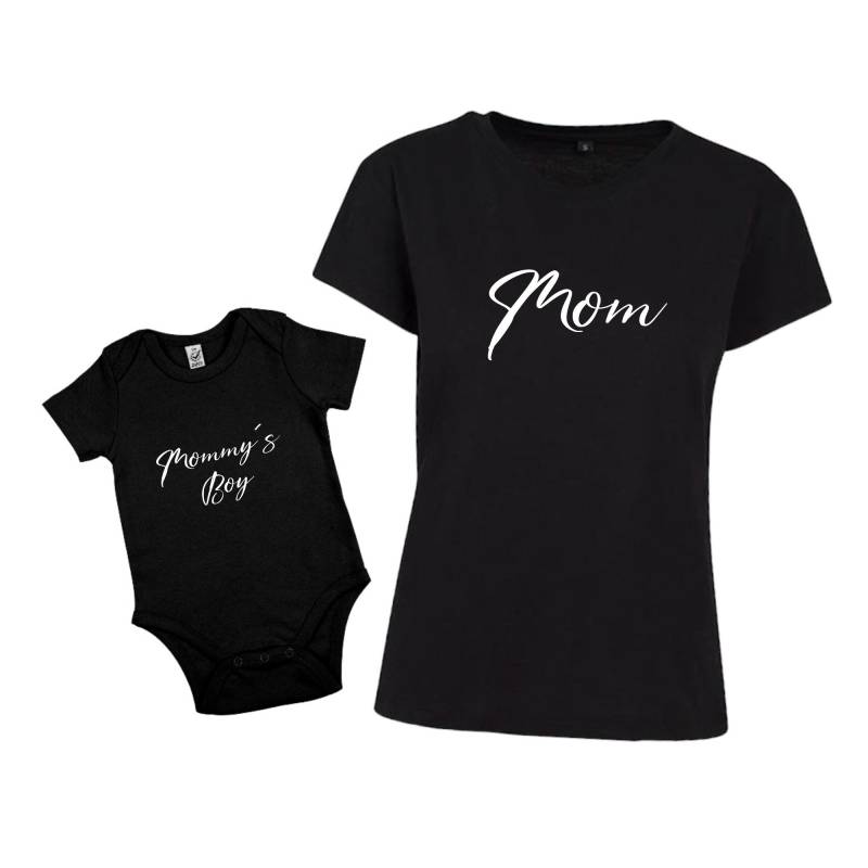 Personalisierter Babybody + T-Shirt | Mummys Girl/Boy Mum-Shirt Als Geschenk Im Set Mit Strampler Partnerlook von minimutzShop