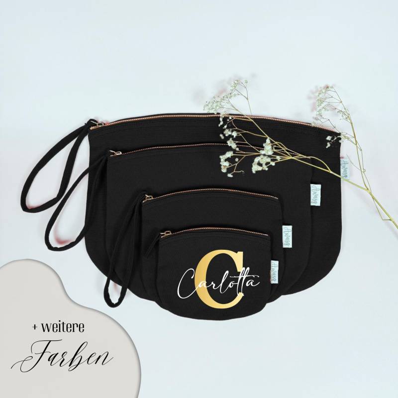 Schminktasche Für Mädchen Mit Name | Motiv Buchstabe Initiale Inkl. Namensdruck Personalisierte Kosmetiktasche Ordnungshüter von minimutzShop