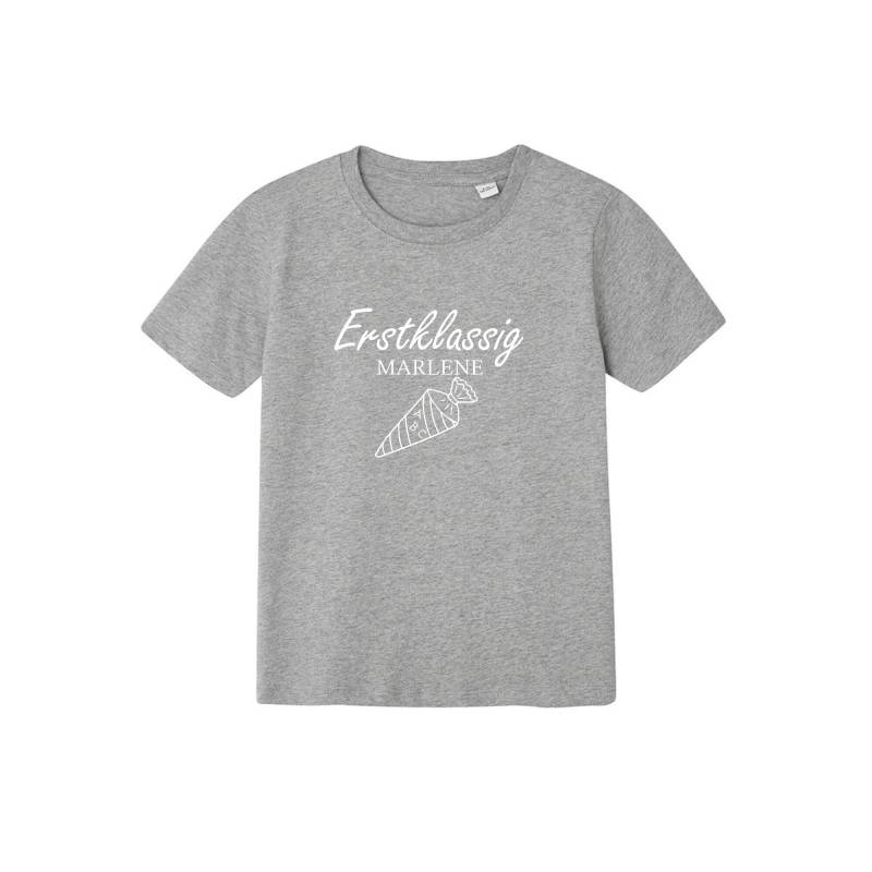 T-Shirt Kinder Einschulung Personalisiert | Kindershirt Schulkind 2023 Mädchen Jungen Mit Name Schulanfang 1. Klasse Erstklassig Schultüte von minimutzShop