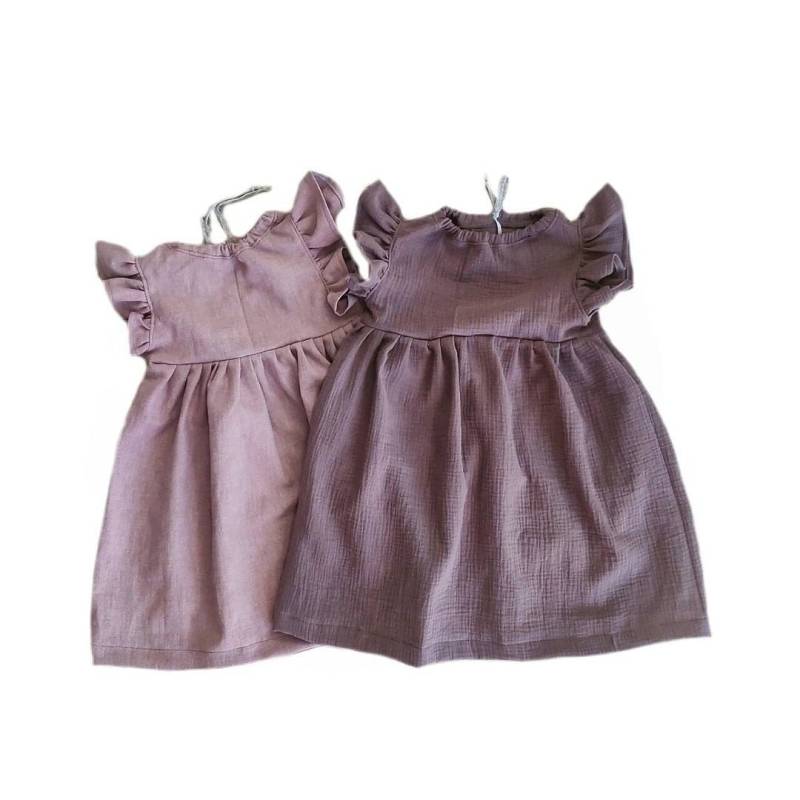 Kurzarmkleid Leinen Musselin von minipaulitaa