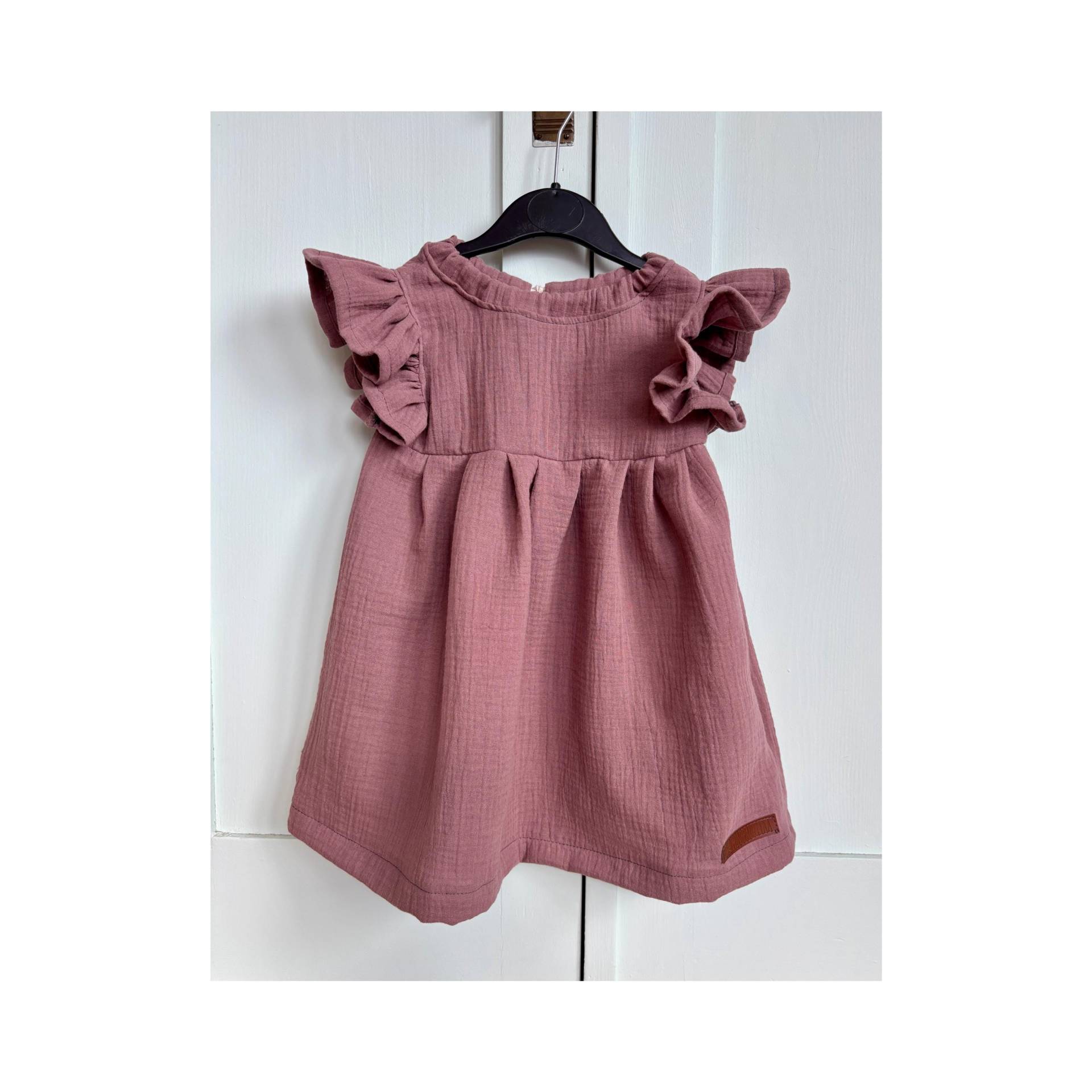 Kurzarmkleid Musselin Mauve Kurzarmkleid Musselin Mauve von minipaulitaa