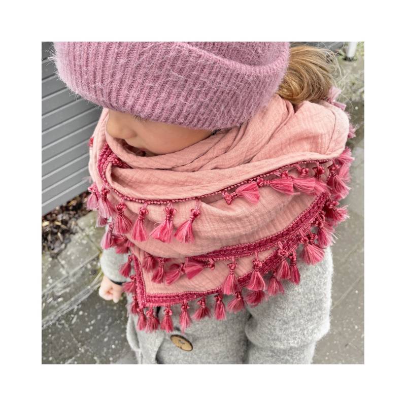 Musselintuch Boho Quasten von minipaulitaa