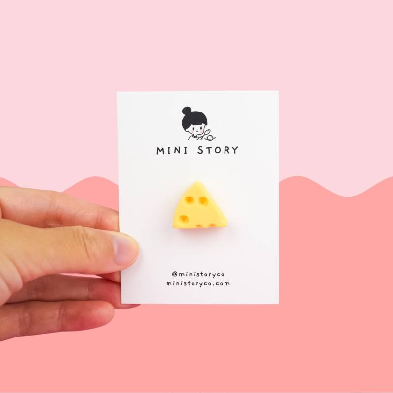 Käse-Brosche | Käse-Anstecknadel Schweizer Käse Pin Cheddar-Käse Anstecknadel Skurril Essen Geschenk Für Käseliebhaber von ministoryco