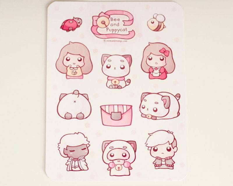 Biene Und Puppycat Aufkleber von minkandmango