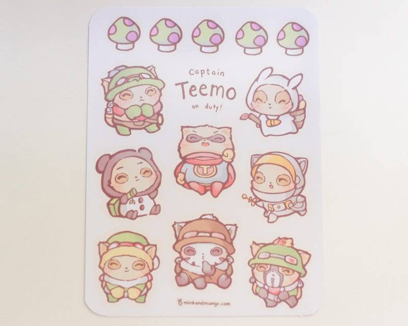 Teemo Aufkleber von minkandmango