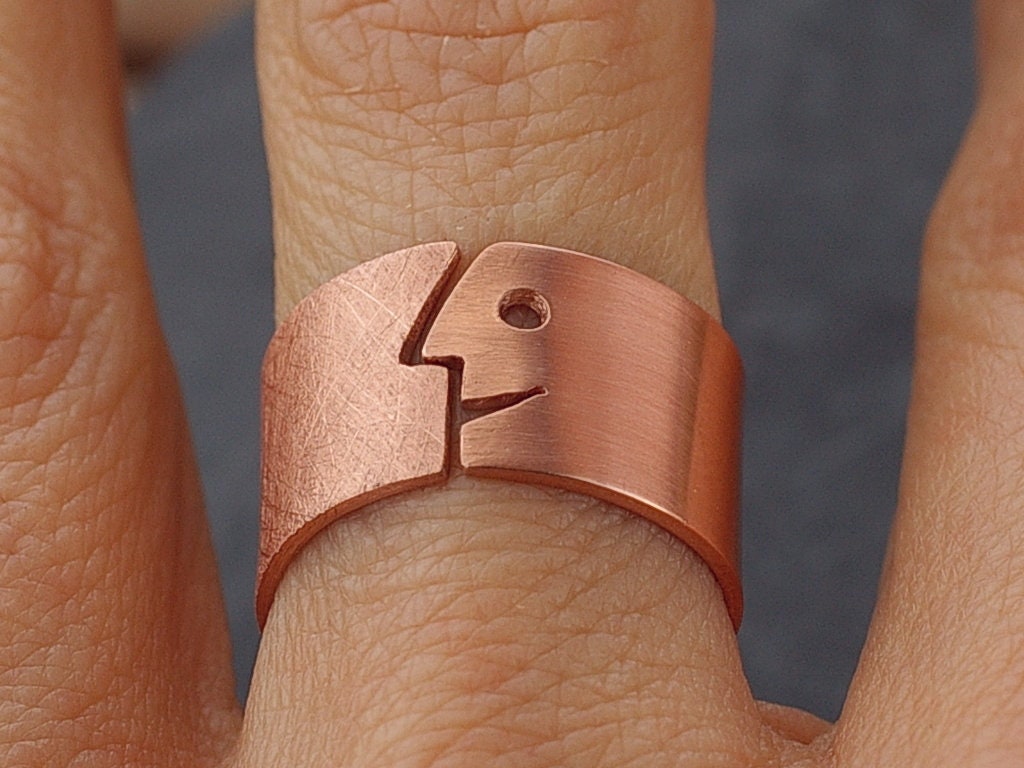 Ring Gesicht Kupfer Glatt + Rauh Ring Gesicht Kupfer Glatt + Rauh von minkasdesign