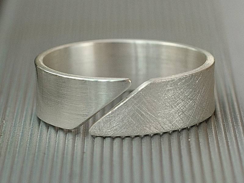 Silberring Offen Schmal Glatt Rauh Stapelbar Silberring Offen Schmal Glatt Rauh Stapelbar von minkasdesign