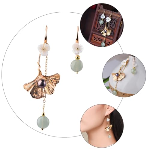 minkissy Asymmetrische Blumenohrringe für Frauen Ohranhänger Dekorativer Ohrschmuck für Besondere Anlässe Tropfenform Einzigartiges Design von minkissy