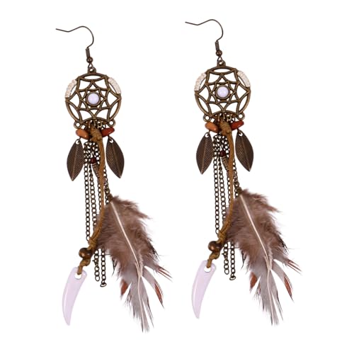 1 Paar Boho -ohrringe Ohr Baumeln Ohrtropfen Aus Legierung Ohrenschmuck Langer Ohrhänger Blatt-anhänger-ohrringe Legierung Ohrstecker Modeohrringe Ohrentropfen Feder Braun 1 Paar Boho -ohrringe Ohr Baumeln Ohrtropfen Aus Legierung Ohrenschmuck Langer Ohrhänger Blatt-anhänger-ohrringe Legierung Ohrstecker Modeohrringe Ohrentropfen Feder Braun von minkissy