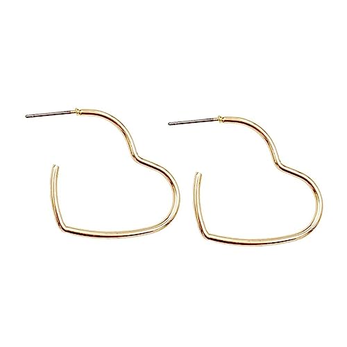 minkissy Herzförmige Ohrstecker Legierung für Damen Modischer Ohrschmuck Elegant und Langlebig für Freundinnen und Mütter von minkissy