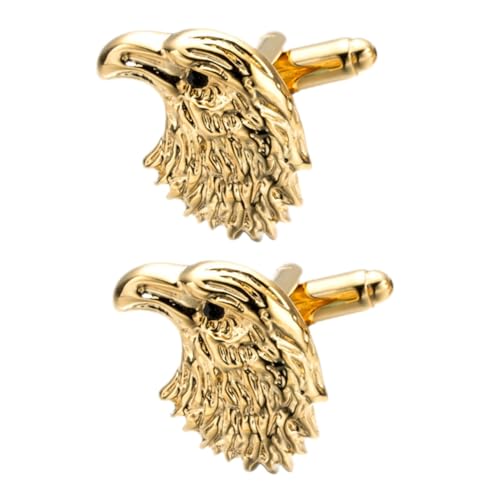 1 Paar Goldene Herren Manschettenknöpfe mit Adlerdesign Metallmanschetten für Tuxedos für Formelle Anlässe oder Perfektes Accessoire für Modernen Mann 1 Paar Goldene Herren Manschettenknöpfe mit Adlerdesign Metallmanschetten für Tuxedos für Formelle Anlässe oder Perfektes Accessoire für Modernen Mann von minkissy