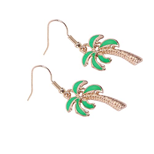 minkissy Kokosnussbaum Ohrhänger Für Frauen Zarte Kreative Ohrringe Aus Legiertem Material Für Partys Und Alltag Stilvoller Ohrschmuck in Tropischem Design Paar von minkissy