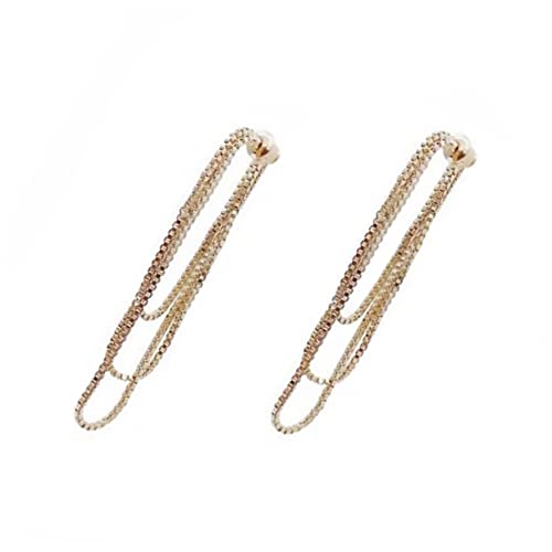 1 Paar Ketten Ohrringe für Mehrlagige Tropfenohrringe Modischer Schmuck für Damen Leicht Langlebig Outfit von minkissy