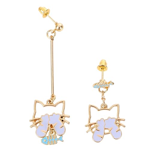 1 Paar Kreative Asymmetrische Ohrringe Katzenform Ohrhänger Modischer Ohrschmuck für Damen für Partys Langlebig Auffällig 1 Paar Kreative Asymmetrische Ohrringe Katzenform Ohrhänger Modischer Ohrschmuck für Damen für Partys Langlebig Auffällig von minkissy