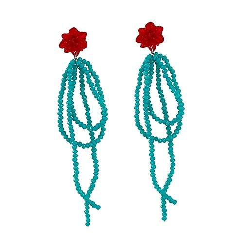 1 Paar Ohrringe mit Langen Perlen Quasten Dangle Ohrringe für Frauen für Partys Besondere Anlässe für Freundinnen von minkissy