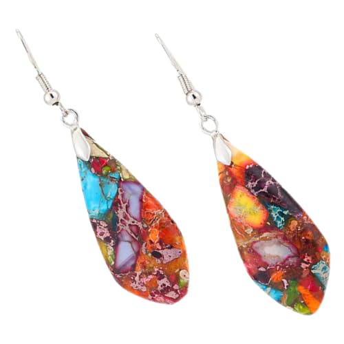 1 Paar Steine Ohrringe für Damen Tropfenform Dangle Ohrringe Boho Schmuck für Sommer Strand Festival Hochzeit Leicht Perfektes für Frauen von minkissy