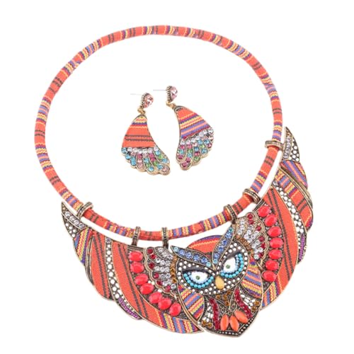 minkissy Dekorativer Schmuck Mit Halskette Und Ohrringen Kreative Ohr-neck-ornamente Für Frauen Und Mädchen Tolles Für Geburtstag Hochzeit Muttertag Und von minkissy