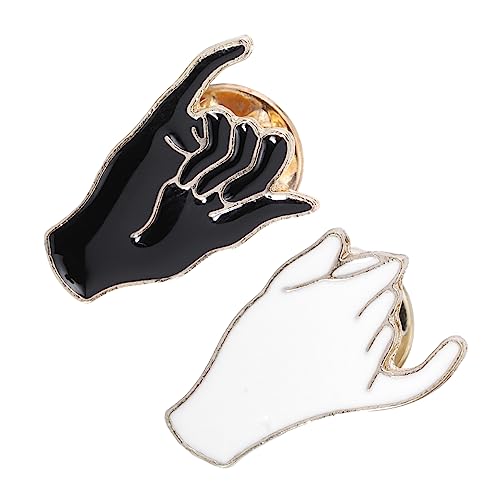 1 Satz Handflächen Brosche Stilvolle Anstecknadeln Für Freundschaft Versprechen Broschen Für Kleidung Taschen Besondere Anlässe 2 Stück von minkissy