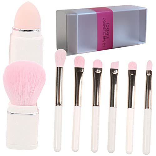 minkissy Make-up-pinsel-set 8-in-1 Mini-pinsel-set Lidschatten Rouge Grundierung Beauty-tools Für Damen Kompakt Und Einfach Zu Verstauen von minkissy