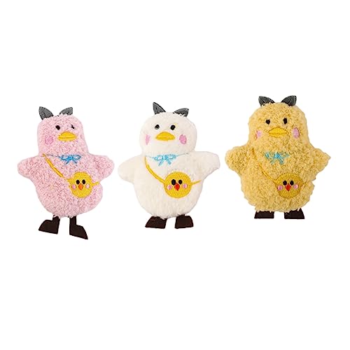 1 Satz Plüsch Broschen Cartoon Hühnchen Süße Brustnadeln Für Kleidung Taschen Perfektes Accessoire Für Partys Festivals 3 Stück von minkissy