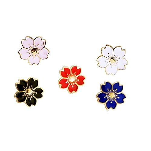 1 Satz Teiliges Japanische Broschen Anstecknadel Für Kleidung Süße Kirschblüten Design Weiß Für Taschen Schals 5 Stück von minkissy