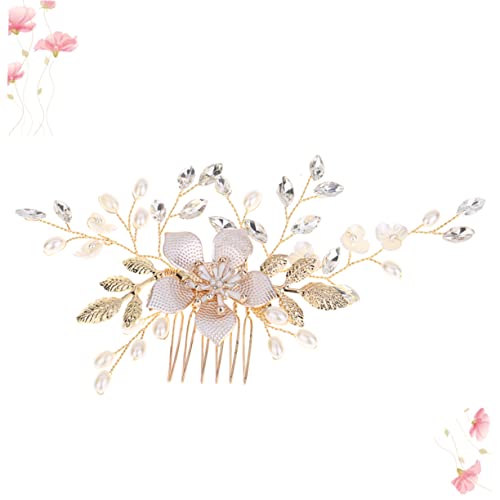 1 Stk Kristall Brautclip Haarkamm Aus Kristall Hochzeit Haarkamm Tiara Für Die Hochzeit Der Braut Hochzeit Kopfschmuck Strasskamm Brautkamm Kamm Für Braut Zubehör Perle von minkissy