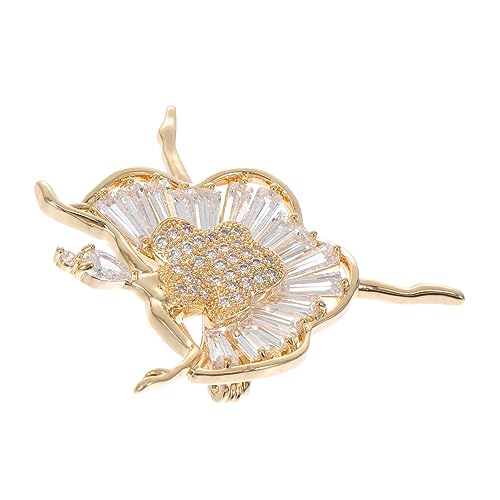 1 Stück Balletttänzer Brosche für Damen Versatile Anstecknadel mit Rhinestones Elegantes Design für Kleidung Taschen Schals Ergänzung für Outfit von minkissy