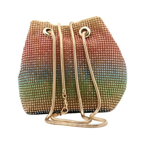 minkissy Strass Abendtasche Bucket Tasche Einfache Umhängetasche für Damen Einzel Schultertasche Kompakt und Leicht für Hochzeiten Geburtstagsfeiern und Cocktailpartys minkissy Strass Abendtasche Bucket Tasche Einfache Umhängetasche für Damen Einzel Schultertasche Kompakt und Leicht für Hochzeiten Geburtstagsfeiern und Cocktailpartys von minkissy