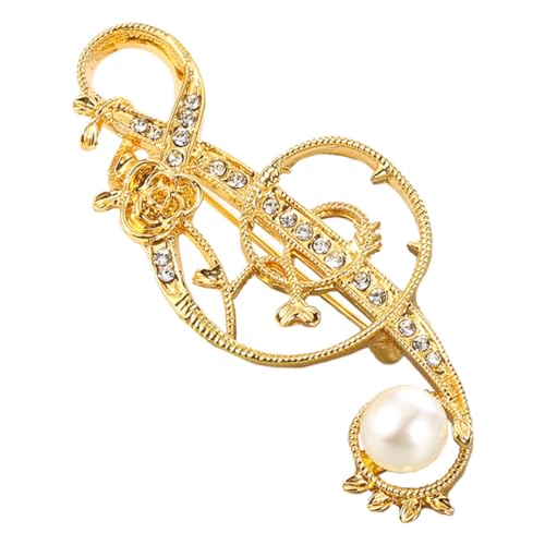 1 Stück Vintage Herren Brosche mit Süßwasserperle Anstecknadel für Anzug Hemd Modisches Accessoire Note für Stilvolle Outfits von minkissy