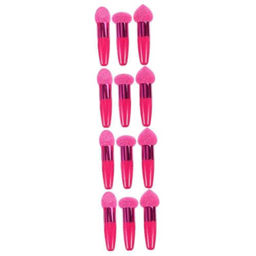 12 Stück Pilz Beauty Bleistift Make-up Schwamm Make-up Puderquaste Kosmetik Werkzeuge Damen Anzüge Blending Schwamm Make-up Schwamm Make-up Stift Set Emulsion Herz Miss von minkissy