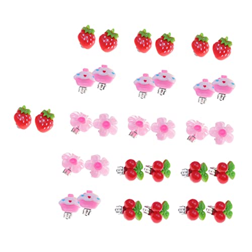 minkissy 16stücke Cartoon Obst Form Ohrclip Clips Junge Mädchen Mädchen Ohrringe Party Geburtstag von minkissy