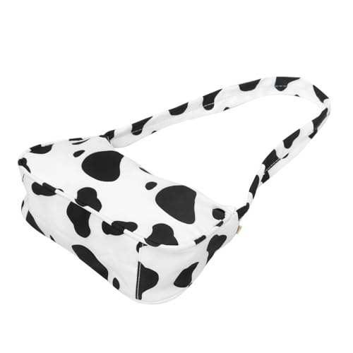 minkissy Kuhmuster Damen Schultertasche Achseltasche mit Kette Handtasche für Frauen Leicht und für Alltag und Freizeit von minkissy