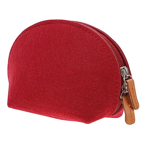 1Stück PU Pailletten Geldbörse Damen Kreative Muscheltasche Münztasche für Karten Kleingeld Glänzendes Design Rot Geschenkidee von minkissy