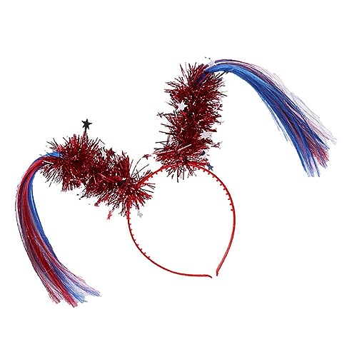 minkissy Eleganter Pferdeschwanz Cosplay-kopfschmuck Haarband Für Partys Stirnband Schleife Rot Festlich Und Lustig Für Jungen Und Mädchen von minkissy