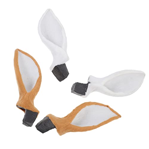 minkissy Hirschohr-dekore 2 Sets Hirschohr-kopfschmuckmaterialien Realistische Bastelrequisiten Für Weihnachtskarnevals-fotoshootings von minkissy