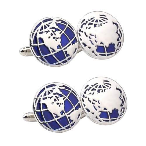2 Paare Manschettenknöpfe Herren Cufflinks für Hochzeiten Business Anlässe Hochwertigem Accessoire für Outfits Shirt Ärmel Dekoration von minkissy