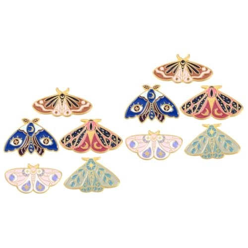 2 Sätze Brosche Legierung Abzeichen Für Kleidung Kreative Tierdekoration Farbige Emaille Anstecknadeln Für Taschen Hüte Jacken Einzigartiger Geschenkidee 5 Stück * 2 von minkissy