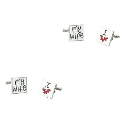 2 Sätze Hochwertige Manschettenknöpfe Für Herren Hemd Manschetten Dekoration Für Hochzeiten Jubiläen Besondere Anlässe 2 Stück * 2 von minkissy