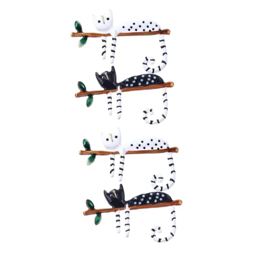 2 Sätze Katzenbroschen Für Frauen Deko Pins Niedliche Anstecknadeln Für Taschen Kleidung Besondere Anlässe 2 Stück * 2 von minkissy