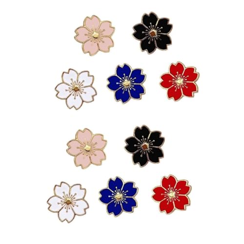 2 Sätze Kirschblüte Brosche Broschen Für Kleidung Legierung Corsage Brustklammer Für Kleidung 5 Stück * 2 von minkissy