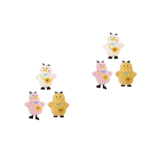 2 Sätze Plüsch Huhn Brosche Lustige Cartoon Brustpins Für Taschen Kleidung Niedliches Accessoire Für Erwachsene Praktische Dekoration Für Partys 3 Stück * 2 von minkissy