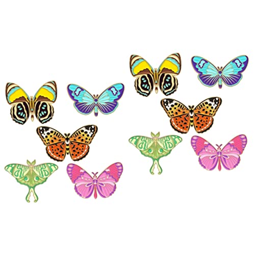 2 Sätze Schmetterlingsbroschen Anstecknadeln Für Kleidung Rucksäcke Lustige Pins Für Dekorative Abzeichen Robustem Material Für Familie Freunde 5 Stück * 2 von minkissy