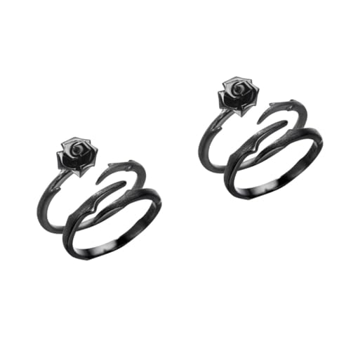 2 Sätze Sterling Couple Rings Finger Ringe Für Damen Herren Stilvolle Partner Ringe Für Verlobung Hochzeit Besondere Anlässe 2 Stücke * 2 von minkissy