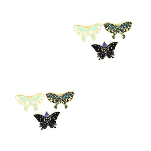 2 Sätze Teiliges Cartoon Brosche Legierung Hut Abzeichen Für Kleidung Taschen Leicht An Auszuziehen Für Dekoration 3 Stück * 2 von minkissy